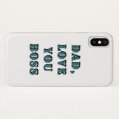 DAD, hou van je BOSS 1 Case-Mate iPhone Case (Achterkant (horizontaal))