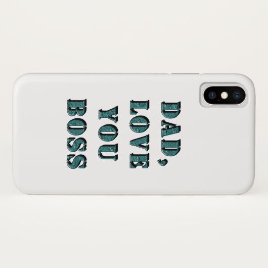 DAD, hou van je BOSS 1 Case-Mate iPhone Case (Achterkant (horizontaal))