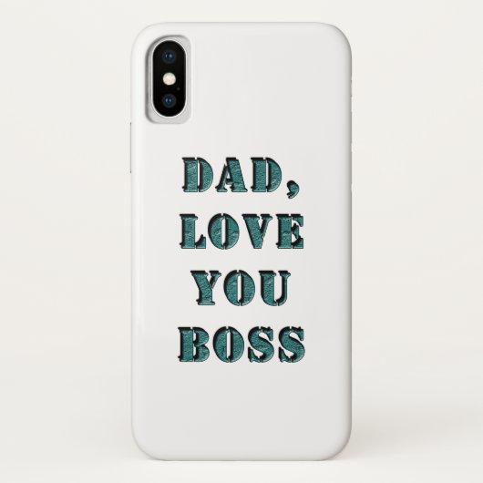 DAD, hou van je BOSS 1 Case-Mate iPhone Case (Achterkant)
