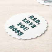 DAD, hou van je BOSS 1 Kartonnen Onderzetters (Gekanteld)
