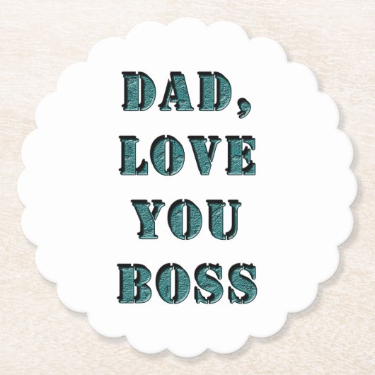 DAD, hou van je BOSS 1 Kartonnen Onderzetters (Voorkant)
