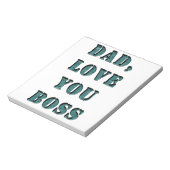 DAD, hou van je BOSS 1 Notitieblok (Linkerzijde)