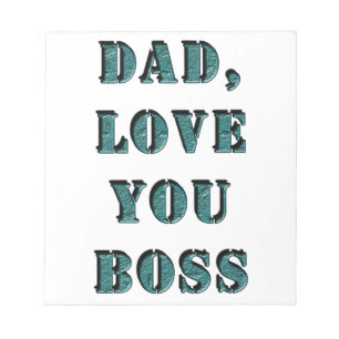 DAD, hou van je BOSS 1 Notitieblok