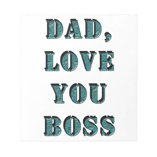 DAD, hou van je BOSS 1 Notitieblok (Voorkant)
