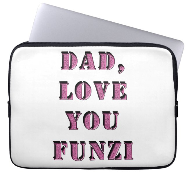 DAD, hou van je FUNZI 1 Laptop Sleeve (Voorkant)