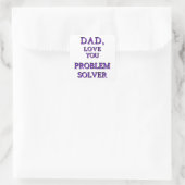 DAD, hou van je PROBLEEM SOLVER 2 Vierkante Sticker (Tas)