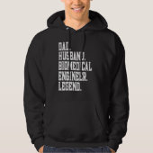 Dad Husband Biomedical engineer Legend Hoodie (Voorkant)
