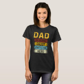 Dad Husband Daddy Protector Hero Fathers' Day For  T-shirt (Voorkant volledig)