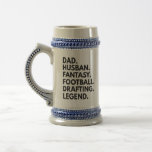 Dad Husband Fantasy Football Drafting Legend Gift Bierpul<br><div class="desc">rugby, fantasy, voetbal, sport, gift, draft, lineup, funny, birthday</div>