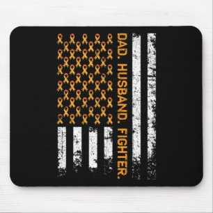 Dad Husband Fighter Ribbon USA vlag Leukemie Aware Muismat