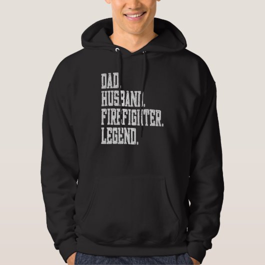 Dad Husband Firefighter Legend Hoodie (Voorkant)