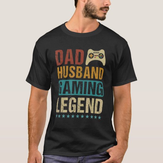 Dad Husband Gaming Legend T-shirt (Voorkant)