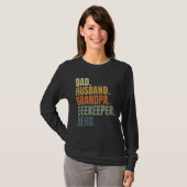 Dad husband grandpa beekeeper hero, apiarist, beek t-shirt (Voorkant volledig)