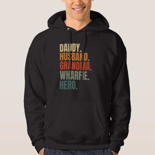Dad husband grandpa wharfie legend dockworker long hoodie (Voorkant)