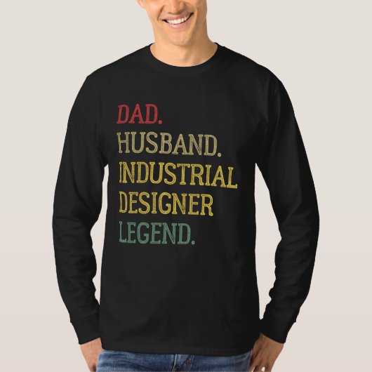 Dad Husband Industrial Designer Legend T-shirt (Voorkant)