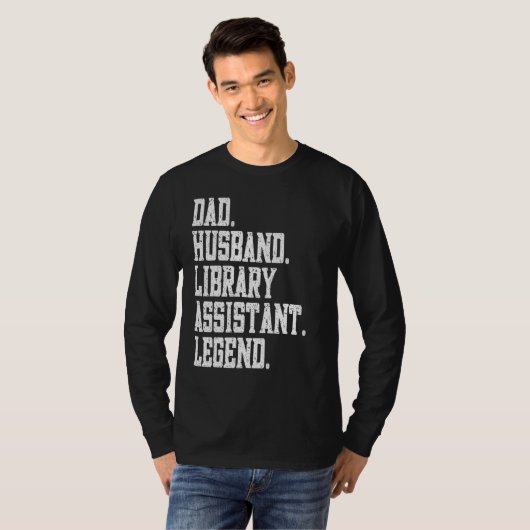Dad Husband Library technician Legend T-shirt (Voorkant volledig)