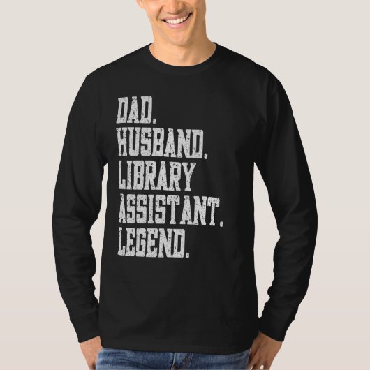 Dad Husband Library technician Legend T-shirt (Voorkant)