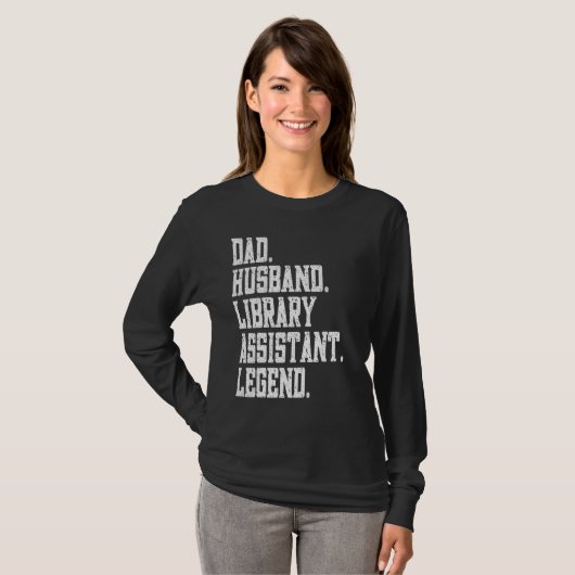 Dad Husband Library technician Legend T-shirt (Voorkant volledig)