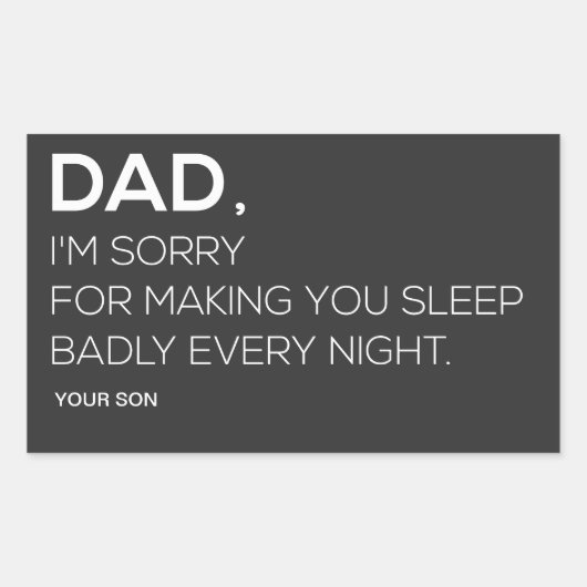 DAD, IK BEN SORRY STICKERS EN ETIKETTEN (Voorkant)