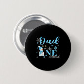 Dad In A Winter Onederland Birthday Boy Girl Cute  Ronde Button 5,7 Cm (Voorkant /achterkant)
