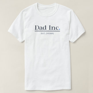 Dad Inc. Op maat gemaakte ingestelde jaar Nieuwe v T-shirt