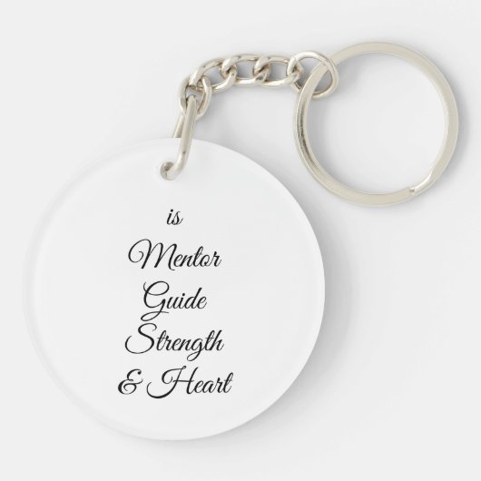 Dad Is Mentor, Guide, Strength & Heart Keychain (Achterkant)