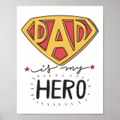 DAD is Mijn Hero | Vaderdag Poster (Voorkant)