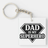 Dad is my superhero sleutelhanger (voorkant)