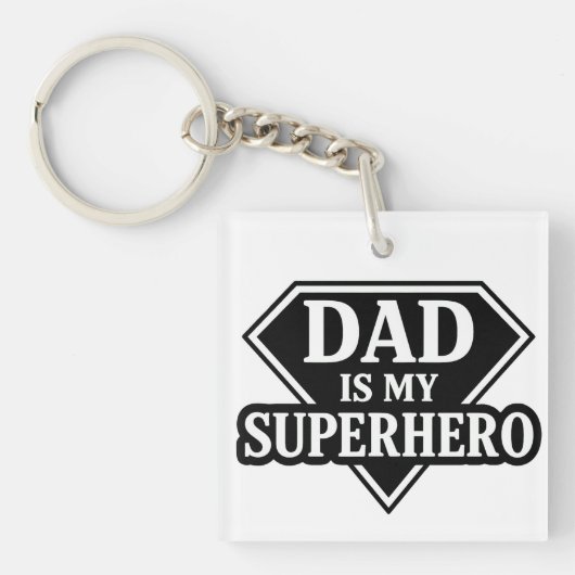 Dad is my superhero sleutelhanger (voorkant)
