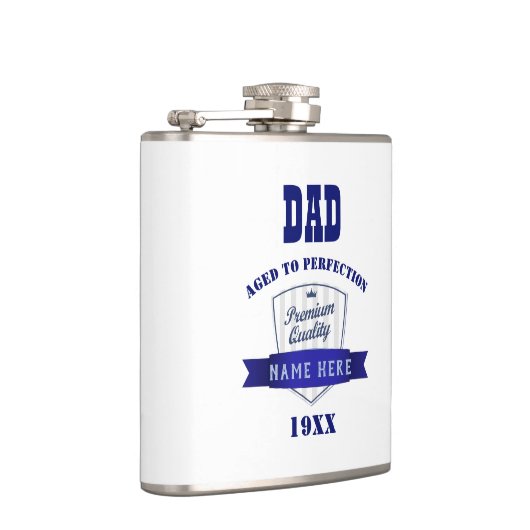 DAD - Jaar geboren op zondag - verouderd tot perfe Heupfles (Rechts)