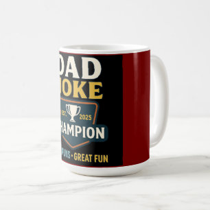 Dad Joke Champion 2025 Mug - Bad Puns, Great Fun! Koffiemok