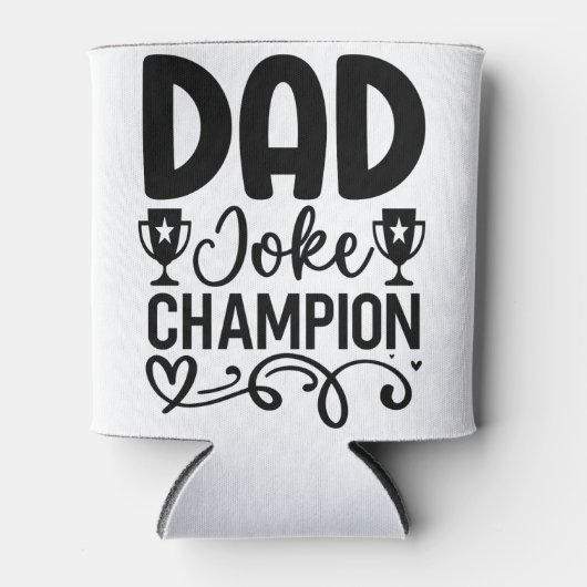 Dad Joke Champion | Grappig cadeau voor Vaderdag Blikjeskoeler (Voorkant)