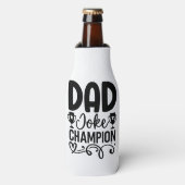 Dad Joke Champion | Grappig cadeau voor Vaderdag Flesjeskoeler (Fles Voorkant)