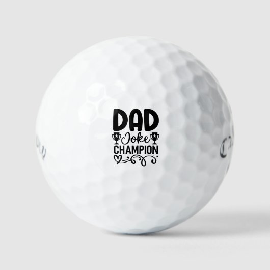 Dad Joke Champion | Grappig cadeau voor Vaderdag Golfballen (Voorkant)