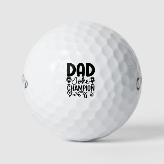 Dad Joke Champion | Grappig cadeau voor Vaderdag Golfballen (Voorkant)