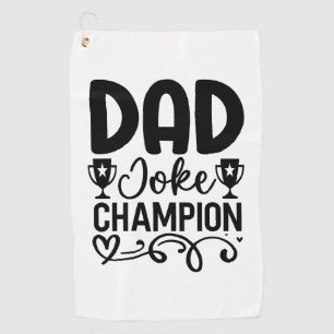 Dad Joke Champion Grappig cadeau voor Vaderdag Golfhanddoek