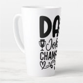 Dad Joke Champion | Grappig cadeau voor Vaderdag Latte Mok (Linkerhoek)