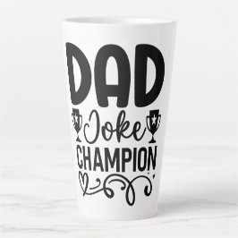 Dad Joke Champion | Grappig cadeau voor Vaderdag Latte Mok