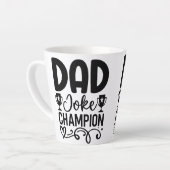 Dad Joke Champion | Grappig cadeau voor Vaderdag Latte Mok (Linkerhoek)