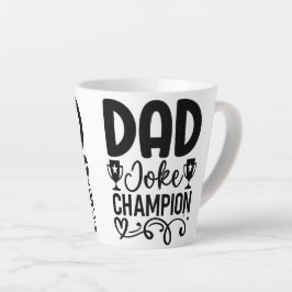 Dad Joke Champion | Grappig cadeau voor Vaderdag Latte Mok
