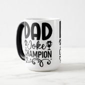 Dad Joke Champion | Grappig cadeau voor Vaderdag Magische Mok (Voorkant links)