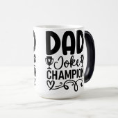 Dad Joke Champion | Grappig cadeau voor Vaderdag Magische Mok (Voorkant rechts)