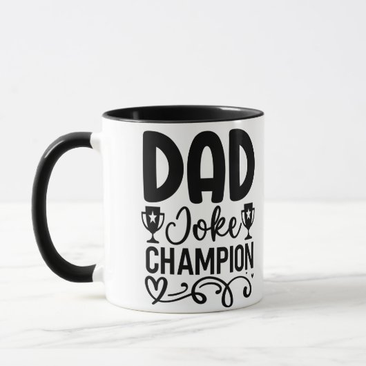 Dad Joke Champion | Grappig cadeau voor Vaderdag Mok (Links)