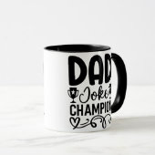 Dad Joke Champion | Grappig cadeau voor Vaderdag Mok (Voorkant rechts)