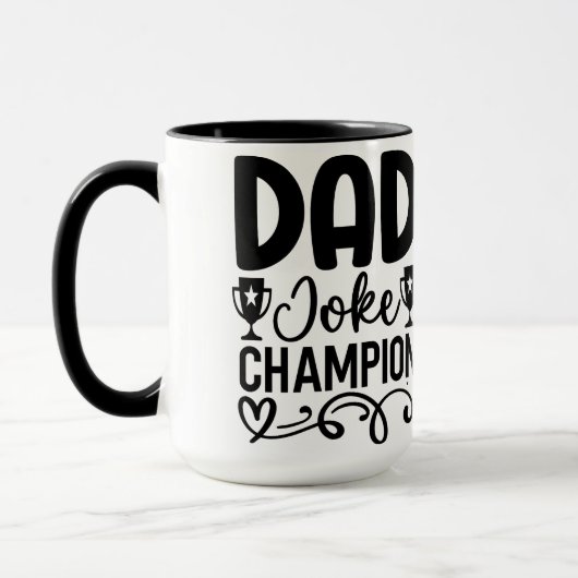 Dad Joke Champion | Grappig cadeau voor Vaderdag Mok (Links)