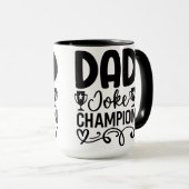 Dad Joke Champion | Grappig cadeau voor Vaderdag Mok (Voorkant rechts)