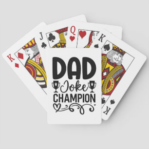 Dad Joke Champion Grappig cadeau voor Vaderdag Pokerkaarten