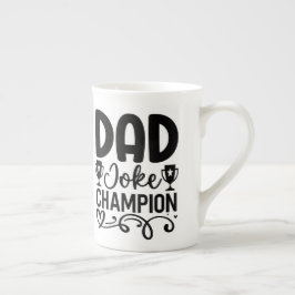 Dad Joke Champion | Grappig cadeau voor Vaderdag Porselein Kop