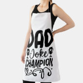 Dad Joke Champion | Grappig cadeau voor Vaderdag Schort (Insitu)