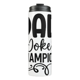Dad Joke Champion Grappig cadeau voor Vaderdag Thermosbeker